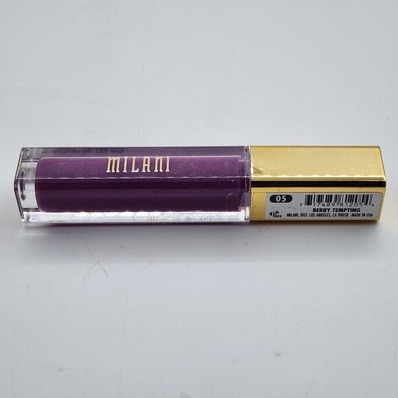 Milani Brilliant Shine Lip Gloss in 05 Berry Tempting 0.21oz/6g Made in USA - Picture 6 of 9